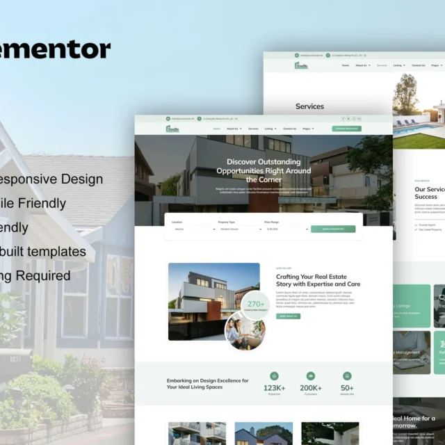 Realea - Real Estate & Property Elementor Pro Template Kit preview