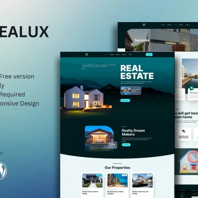 Realux - Real Estate Elementor Template Kit preview