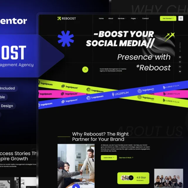 Reboost - Digital Marketing Agency Elementor Template Kit preview