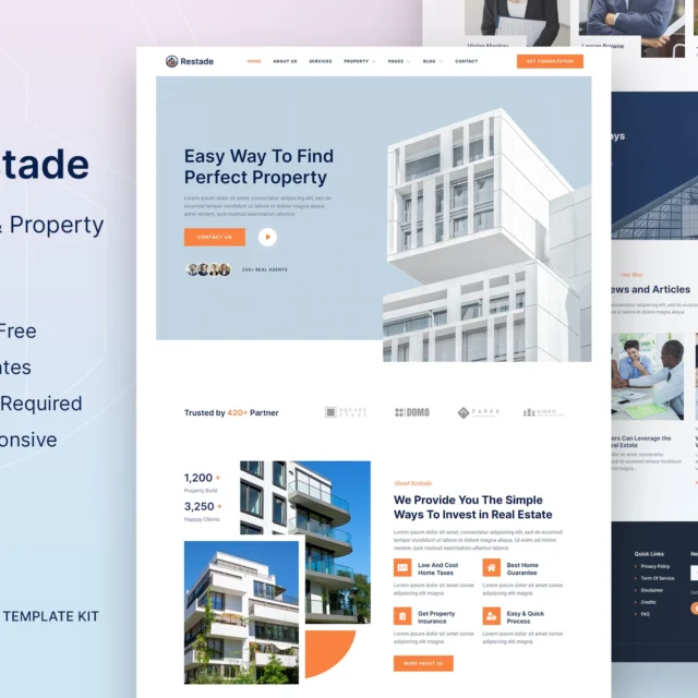 Restead - Real Estate & Property Elementor Template Kit preview