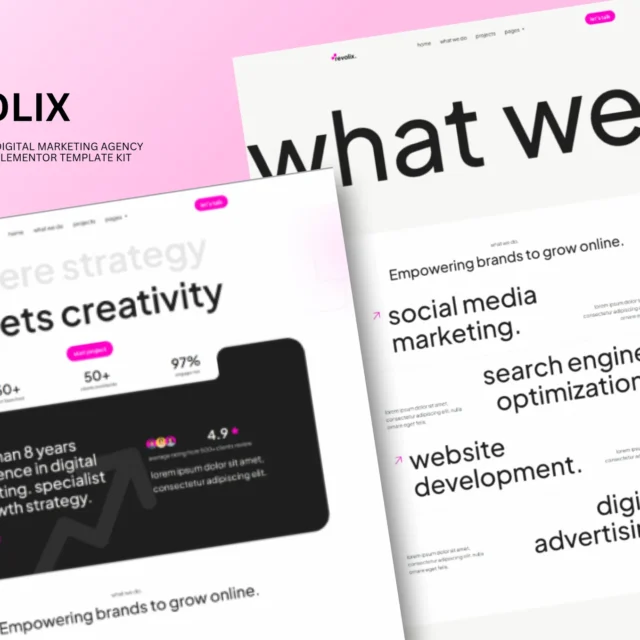 Revolix - Digital Marketing Agency Elementor Template Kit  preview