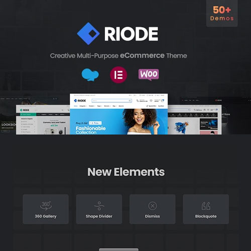 Riode multi-purpose WooCommerce theme homepage preview