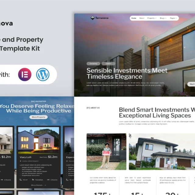 Terranova - Real Estate and Property Elementor Template Kit preview