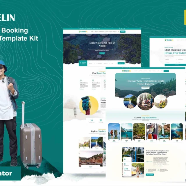 Travelin - Travel Tour Booking Elementor Pro Template Kit preview