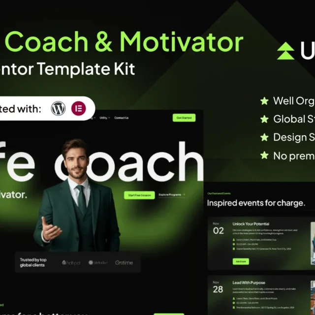 Upliv - Life Coach & Motivator Elementor Template Kit preview
