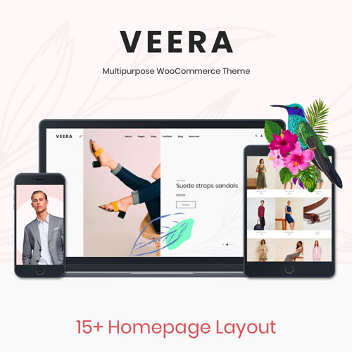 Veera multipurpose WooCommerce theme homepage preview