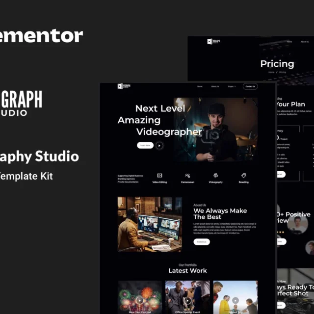 Vigraph - Videography Studio Elementor Template Kit preview